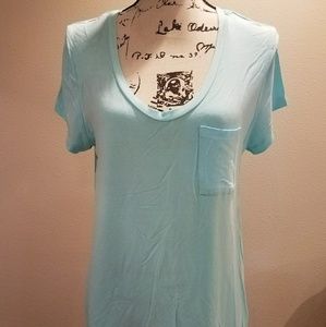 Banana Republic aqua colored short sleeve shirt